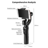 3-Axis Handheld Gimbal Stabilizer for Smartphones & Gopro with Face & Object Tracking Motion