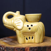 Hathi Shaped Ceramic Aroma Diffuser And Oil Burner For Aromatherapy