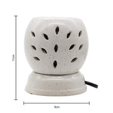 Round Ceramic Electric Aroma Diffuser and Oil Burner (Off-White)