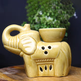 Hathi Shaped Ceramic Aroma Diffuser And Oil Burner For Aromatherapy