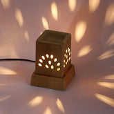 Square Shape Ceramic Electric Aroma Diffuser And Oil Burner for Aromatherapy (White)