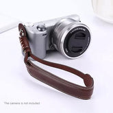 PU Leather Wrist Strap for All Camera, DSLR (Brown)