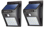 20 Led Solar Motion Sensor Light, Plastic Outdoor Weatherproof for Driveway Garden Path Yard Outdoor, Home Decoration White (Pack of 2)