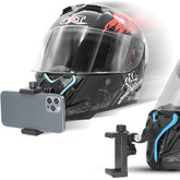 Helmet Chin Strap Mount with Mobile Holder Clip & Screw for All Smart Phones & Go pro Hero (Helmet Mount KIT)