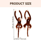 2 pcs Monkey Shape Curtain Tiebacks Soft Plush Toy Curtain Tiebacks Holder Clip