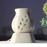 Matki shaped Ceramic Electric Aroma Diffuser And Oil Burner for Aromatherapy (WHITE)