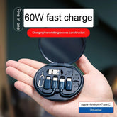 5 in 1 Fast Charging Data Cable Kit for Type C, Apple & Android Smarphones