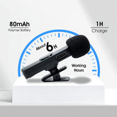 Dual Karaoke Wireless Microphone Collar Mic Compatible with BT Speakers & Other Speakers, Plug and Play (2 Microphone+ 1 Receiver)