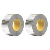 Coku Strong Adhesive Waterproof Butyl Rubber Sealing Repair Tape| Instant Watertight Seal for Roof Cracking, Pipe & Window Sealing| Butyl Rubber Aluminium Foil Tape Sealer Roll (Pack of 2)