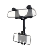 Car Rearview Phone Holder 360° Rotatable and Retractable Adjustable Phone Stand for Car Compatible with All Mobile Phones