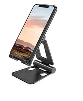Mobile Phone Stand Adjustable Desktop Cradle Dock Compatible with All Smartphones (Plastic, Black)
