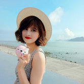 Portable 3 in 1 Cartoon LED Makeup Mirror Light with USB Mini Fan