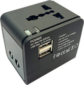 International Travel Adapter with 2 USB Ports Wall Charger Plug with Surge Protection