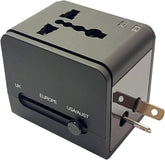 International Travel Adapter with 2 USB Ports Wall Charger Plug with Surge Protection