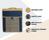 Reusable Jute cross-body Sling Bag-Unisex/Multipurpose Hand Bags for Men