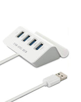4 USB Port Hi-Speed USB OTG HUB 3.0 Portable Superspeed Data Hub Splitter 2 in 1 with Mobile Stand