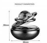 AROMATHERAPY Car Dashboard Solar Air Freshener Double Ring Perfume Aroma Diffuser 360 Degree Auto Rotating