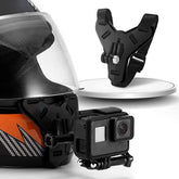 Helmet Chin Strap Mount with Mobile Clip & Screw Compatible with All Smart Phones Go pro Hero