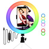 12-inch RGB RingLights with Mobile Phone Holder for Video Making