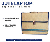 Jute Laptop Bag For Official Use With 15.6 Inch screen for Professional Work & Travel