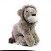 Stuffed Lion Animal Baby Toys Super Soft Fabric & Filling Toy for Girl/Boys (Cream Gray)