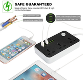 Power Extension Board with 6 USB Port & 3 Power Outlets