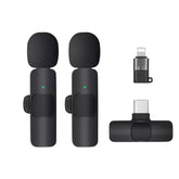 Dual Wireless Collar Microphone Dual Lapel Lavalier Omnidirectional Mic