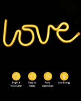 LOVE LED Neon Light Sign for Party Supplies, Room Decoration Accessory, Table Decoration