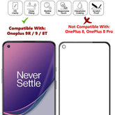 Tempered Glass Screen Protector EDGE to EDGE Full Glue Compatible for One Plus 9, One Plus 9R, One Plus 8T