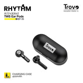 Trovo REP-35 Rhythm True Wireless Voice Assistant Bluetooth Headset Earphone with Mic -Black