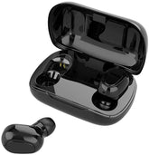 TWS Wireless Earphones Bluetooth V5.0 Headphones Mini Stereo Earbuds With Charging Box (Black)