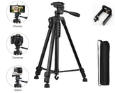55-Inch Aluminum Tripod Stand with Clip (Black)