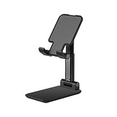 Adjustable Aluminum Foldable Mobile Phone & Tablet Stand (Black)