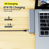 USB C Hub Adapter 7 in 1 Type C Hub for MacBook Pro and USB C to HDMI, Thunderbolt 3 & TF/SD Card Reader, 100W USB-C Power Delivery, 2 USB 3.0 Ports