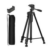 55-Inch Aluminum Tripod Stand with Clip (Black)