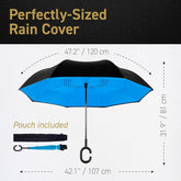 Double Layer Umbrella C Shape Handle (Multicolour)