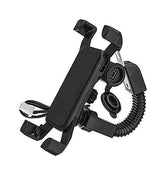 Motorcycle Phone Mount with USB Charger Port for Most Mobile Smartphones (4" to 7")/GPS,Adjustable Clamp,on