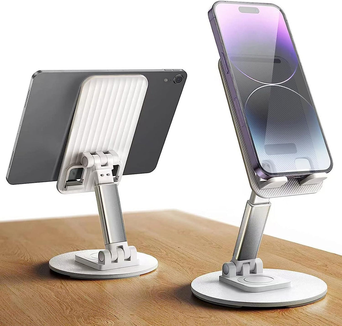 360° Rotation Height and Angle Adjustable Mobile & Tablet Stand (white)