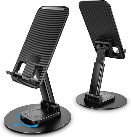 360° Rotation Height and Angle Adjustable Mobile & Tablet Stand (Black)