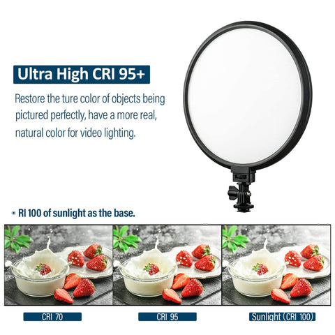 22 inch LED Soft Light Panel Kit for Studio Photography Round Fill Light