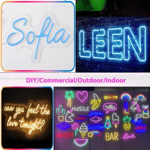 LED Neon Light Rope, Waterproof Outdoor Flexible Light With Connector, 120LED/M Silicone Light For Diwali, Christmas, Decoration ( 5 Meters)