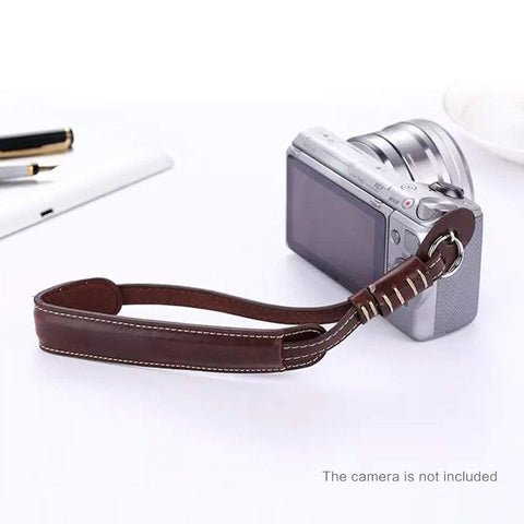PU Leather Wrist Strap for All Camera, DSLR (Brown)