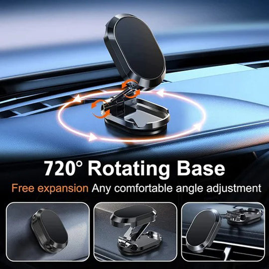 360° Magnetic Mobile Holder for Car Dashboard / Windshield Foldable Rotatable Car Phone Holder