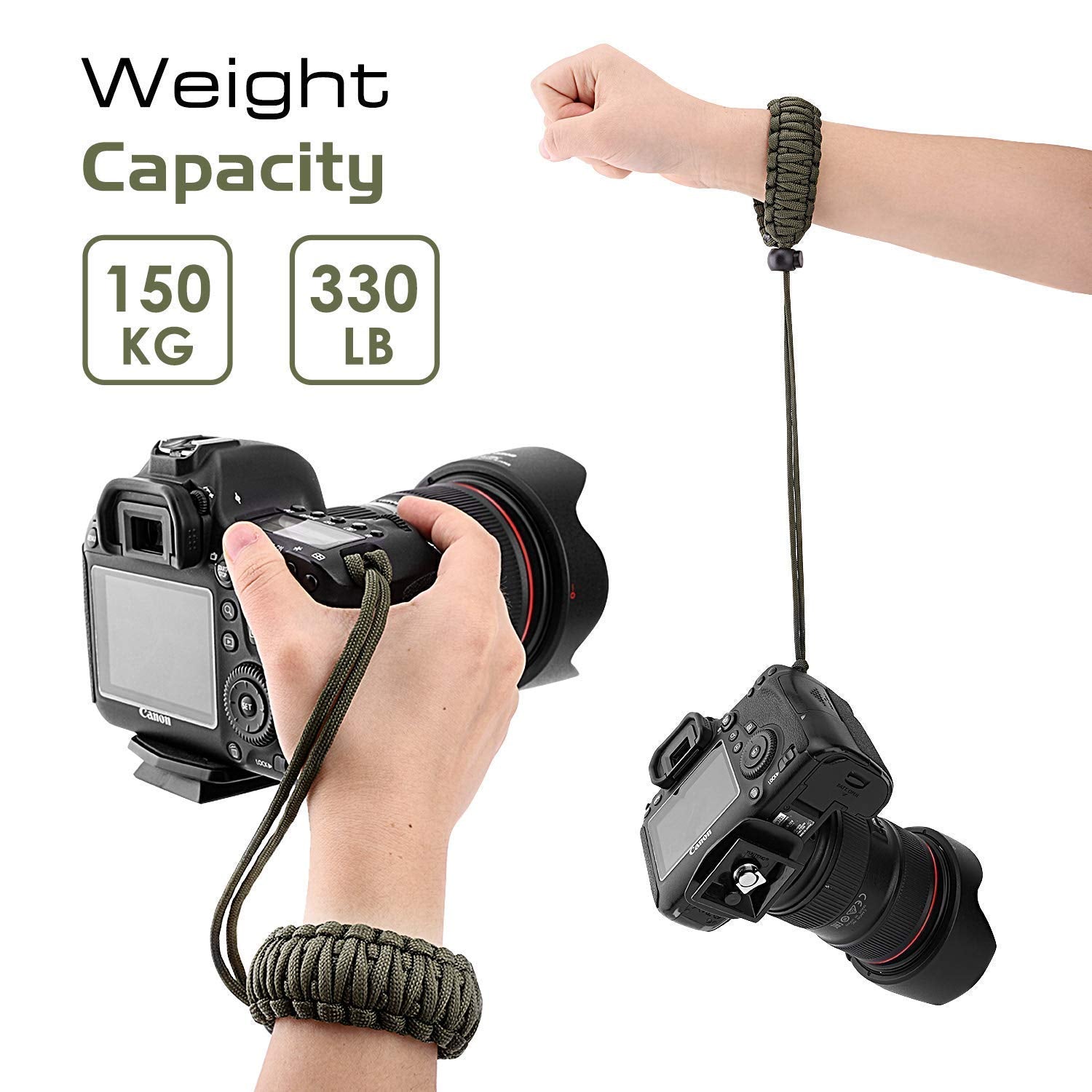Camera Wrist Strap Paracord Bracelet Adjustable for All Camera & DSLR