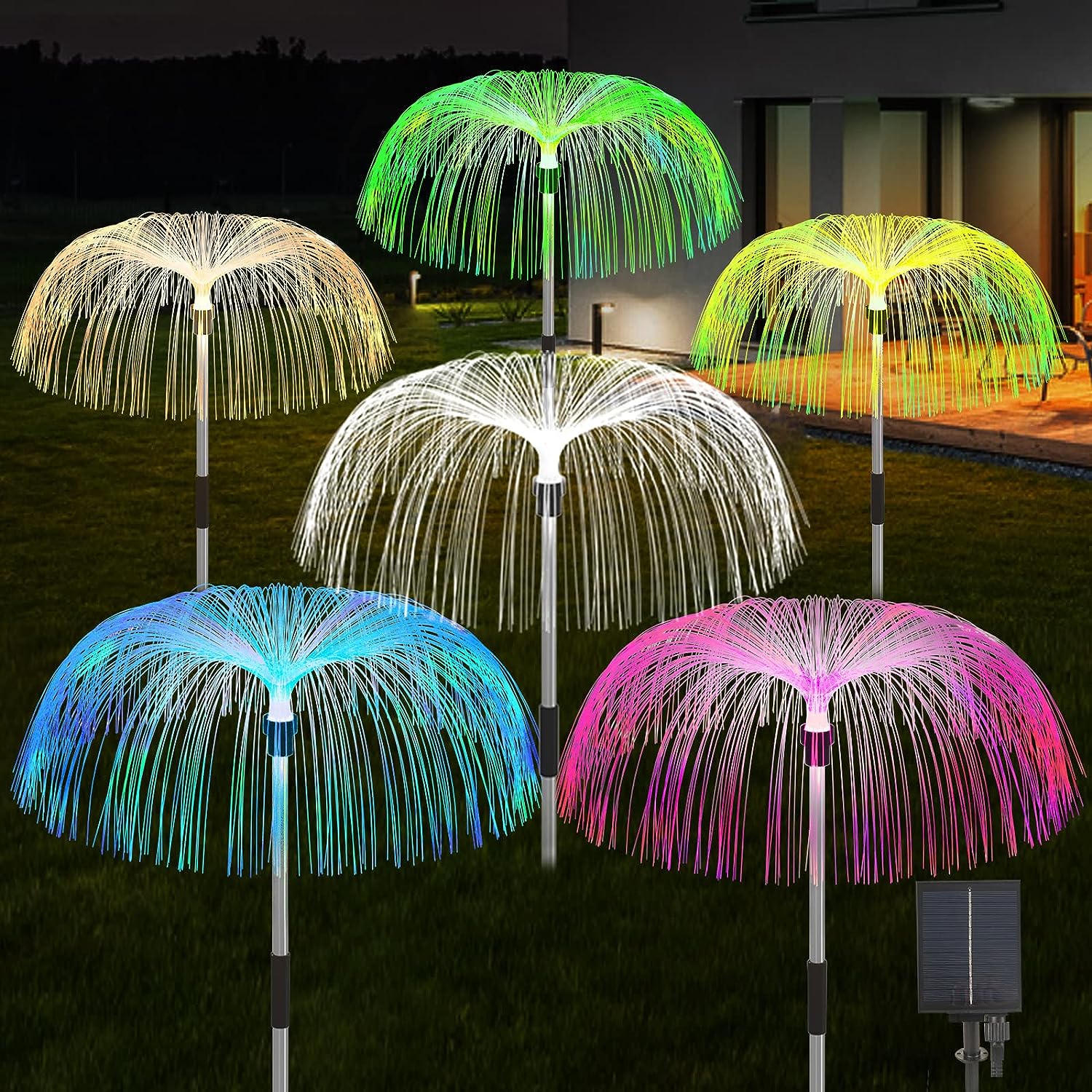 Waterproof Outdoor Solar Jellyfish Shape Flower Gardan LED Light for Yard Pathway Lawn Festival Wedding Party Decoration