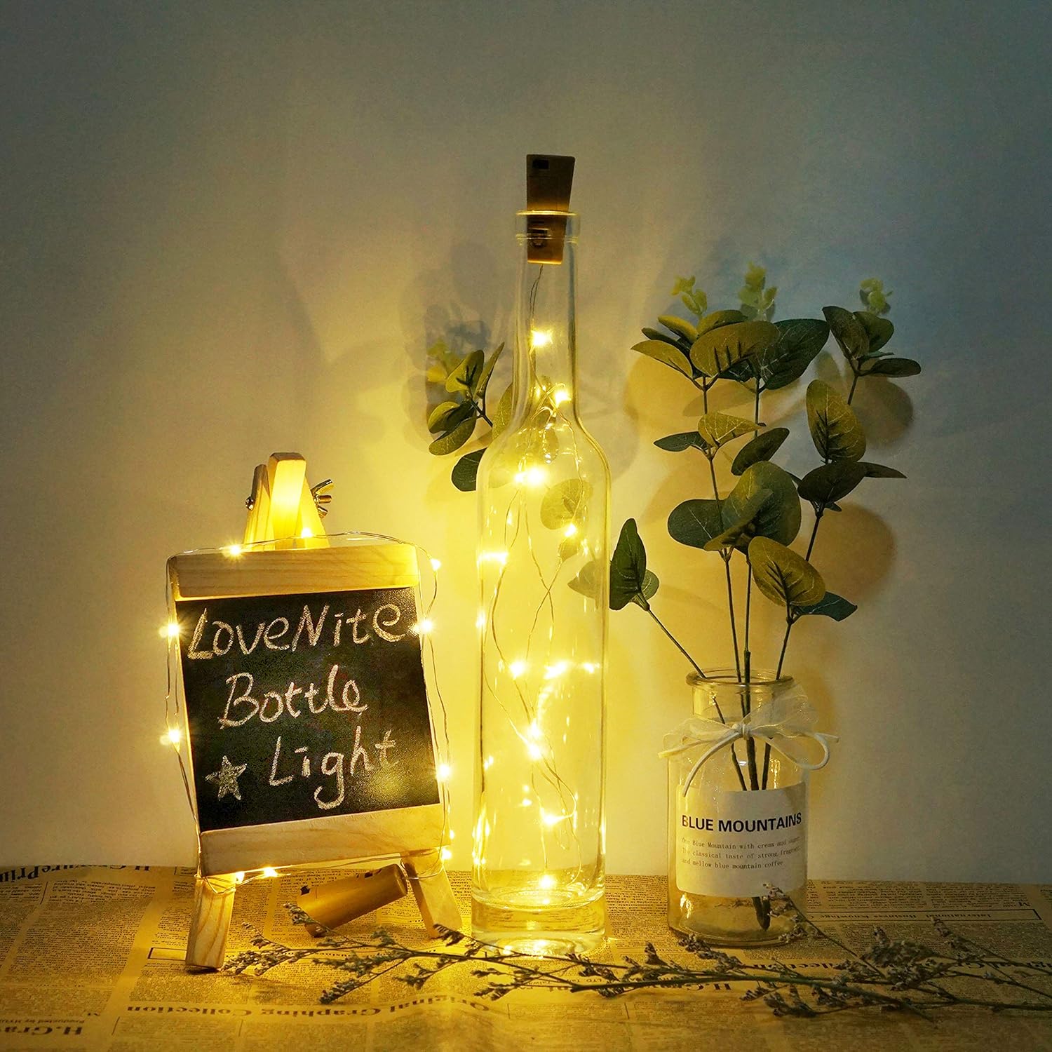 Wine Bottle Lights with Cork Battery Operated