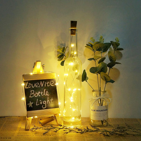Wine Bottle Lights with Cork Battery Operated