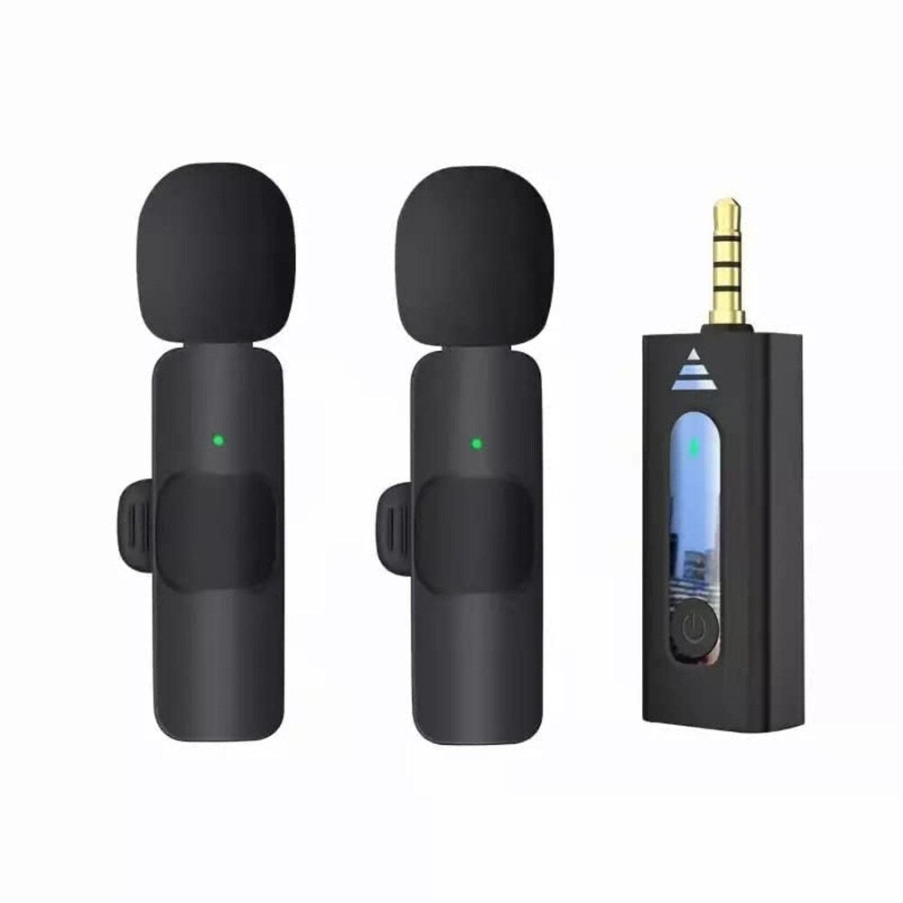 Dual Karaoke Wireless Microphone Collar Mic Compatible with BT Speakers & Other Speakers, Plug and Play (2 Microphone+ 1 Receiver)