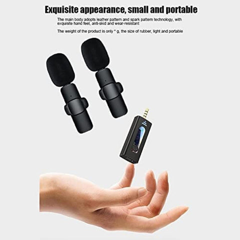 Dual Karaoke Wireless Microphone Collar Mic Compatible with BT Speakers & Other Speakers, Plug and Play (2 Microphone+ 1 Receiver)