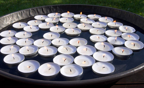 Unscented Tea Lights Candles for Diwali Pack of 100 (4.5 Hour Burning Time)